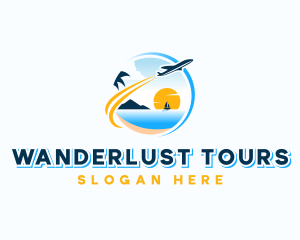 Travel Airplane Vacation logo design