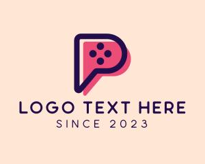 Dots - Video Game Letter P logo design