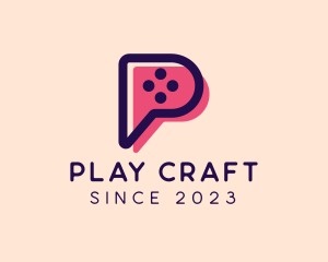 Video Game Letter P logo design