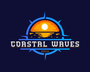 Compass Beach Travel logo design