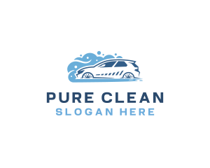 Bubble Wash Auto Cleaning logo design