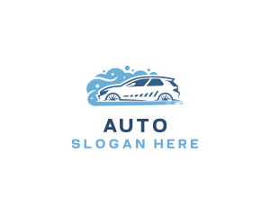 Bubble Wash Auto Cleaning logo design