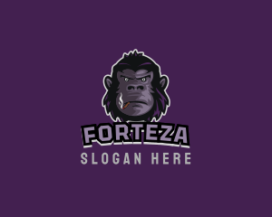 Smoking Gamer Gorilla Logo