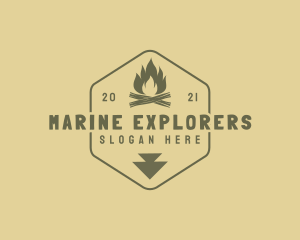 Camp Fire Explorer logo design