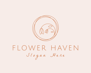 Flower Scribble Spa logo design