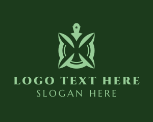 Glam - Green Leaves Fragrance logo design