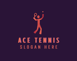 Tennis - Tennis Racket Athlete logo design