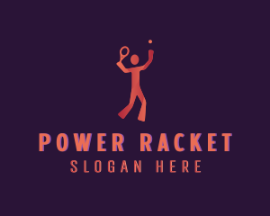 Racket - Tennis Racket Athlete logo design