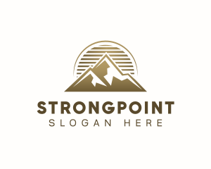 Campsite - Mountain Alpine Summit logo design