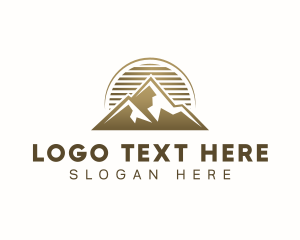 Destination - Mountain Alpine Summit logo design