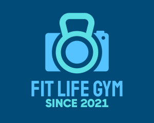 Gym - Kettlebell Gym Camera logo design