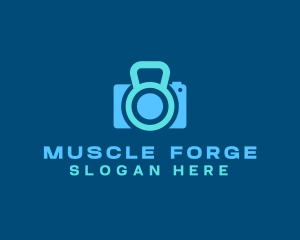 Hypertrophy - Kettlebell Gym Camera logo design