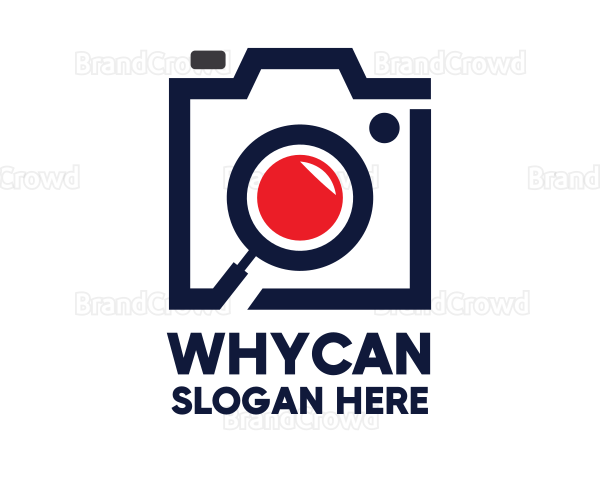 Magnifying Glass Camera Logo