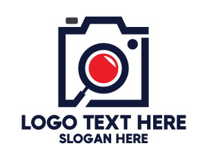 Instagram - Magnifying Glass Camera logo design