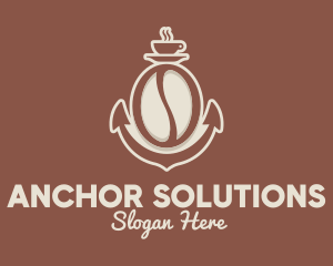 Anchor Coffee Bean  logo design