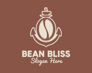 Bean - Anchor Coffee Bean logo design