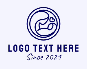 Pregnant - Motherhood Baby Love logo design