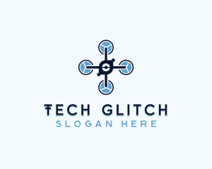 Tech Drone Rotorcraft logo design