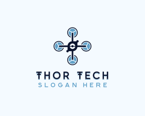 Tech Drone Rotorcraft logo design