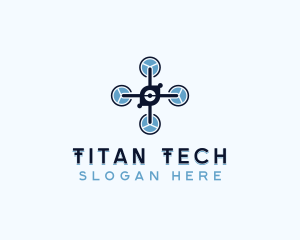 Tech Drone Rotorcraft logo design