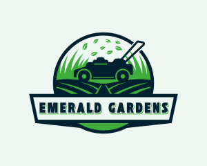 Grass Lawn Mower logo design