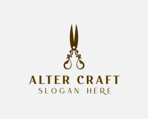 Luxury Tailoring Shears logo design