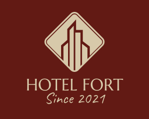 Deluxe Hotel Building logo design