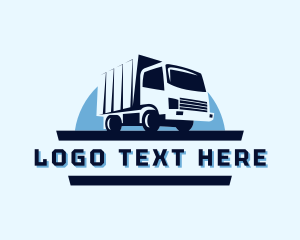 Container Truck - Truck Moving Transport logo design