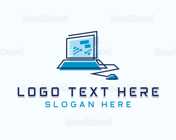 Laptop Software Developer Logo