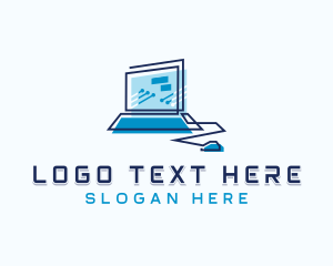 Troubleshoot - Laptop Software Developer logo design