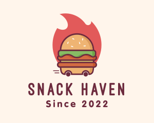 Hot Burger Delivery logo design