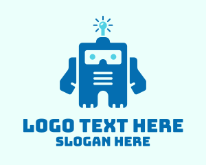 Bot - Bulb Robot Mascot logo design