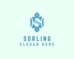 Tribal Marketing Letter S logo design