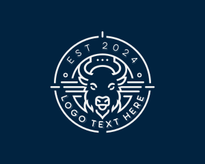 Bull - Ox Bull Heraldry logo design