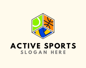 Sports Ball Cube logo design