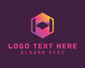 Digital - Hexagonal Cube Technology logo design