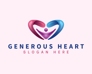 Heart Family Parenting logo design