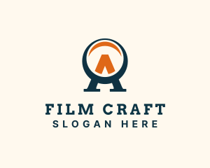 Cinematography - Blue Orange Lens A logo design