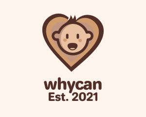 Parenting - Heart Baby Head logo design