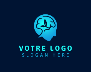 Mentoring - Human Memory Brain logo design