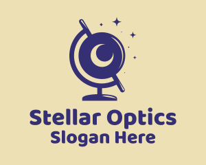 Telescope - Moon Stars Observatory logo design