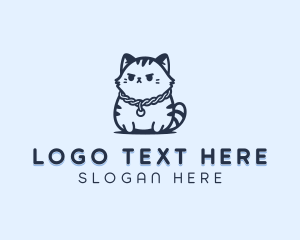 Kitty - Feline Cat Grooming logo design