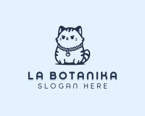 Feline Cat Grooming Logo