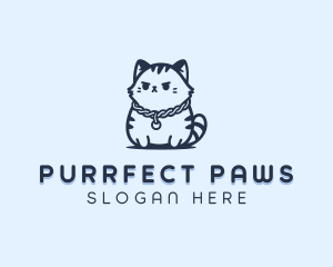 Feline Cat Grooming logo design