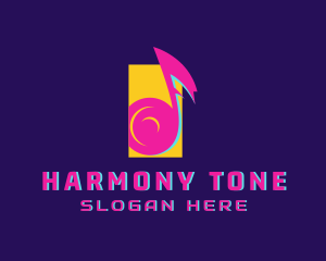 Tone - Music Streaming Note logo design