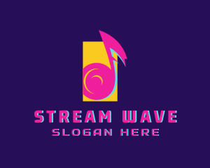Streaming - Music Streaming Note logo design