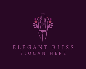 Model - Sexy Purple Undergarment logo design