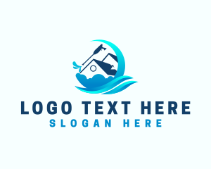 Clean - Pressure Washing Cleaning House logo design