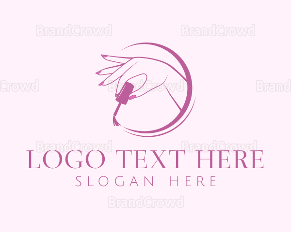 Feminine Nail Manicure Logo