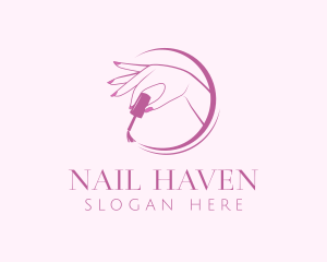 Manicure - Feminine Nail Manicure logo design